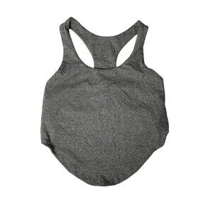 FIVE XS Gray Racerback Crop Tank Activewear Gym Yoga Fitness Top